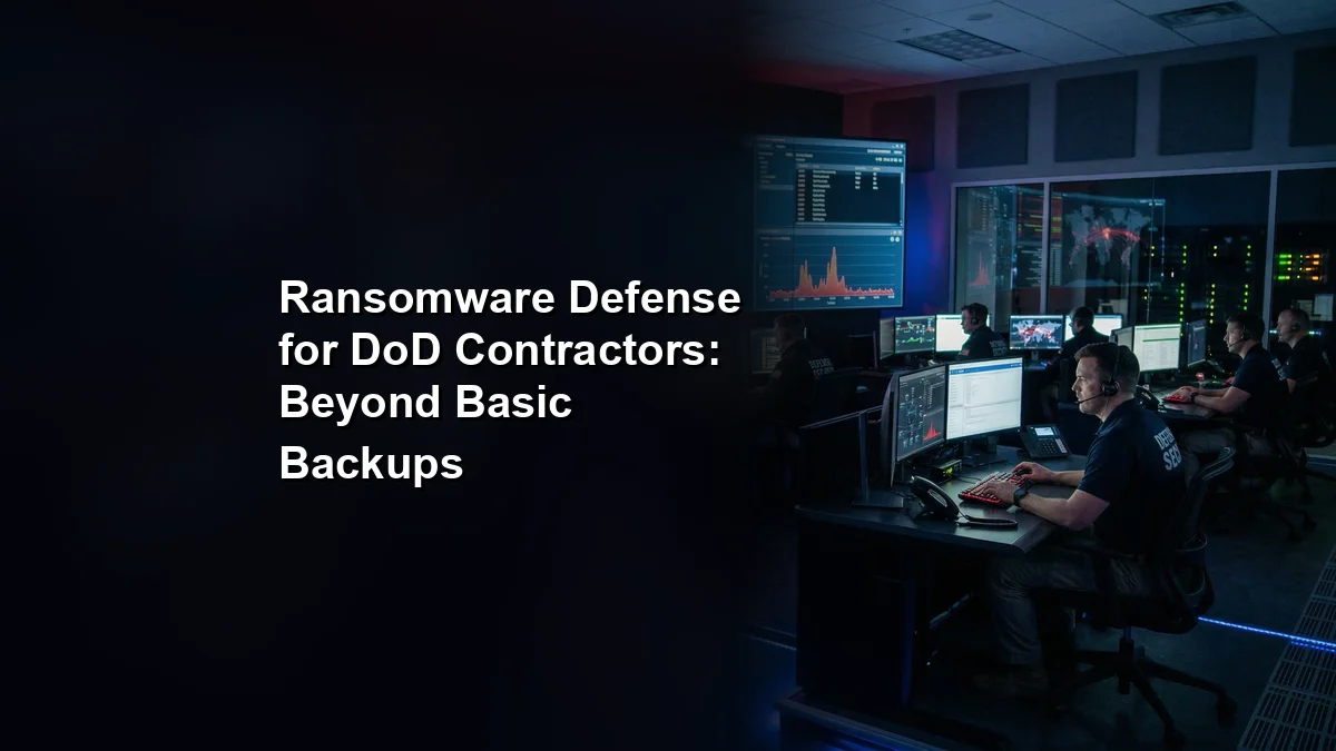 Ransomware Defense for DoD Contractors: Beyond Basic Backups