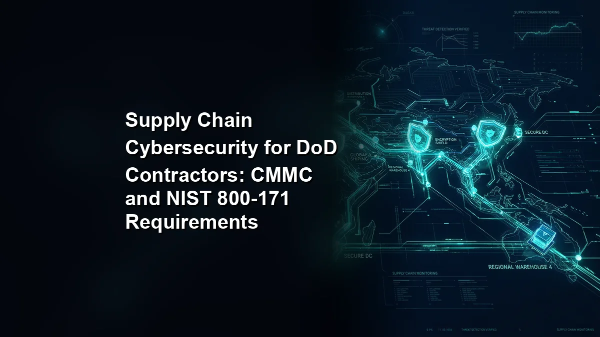 Supply Chain Cybersecurity for DoD Contractors: CMMC and NIST 800-171 Requirements