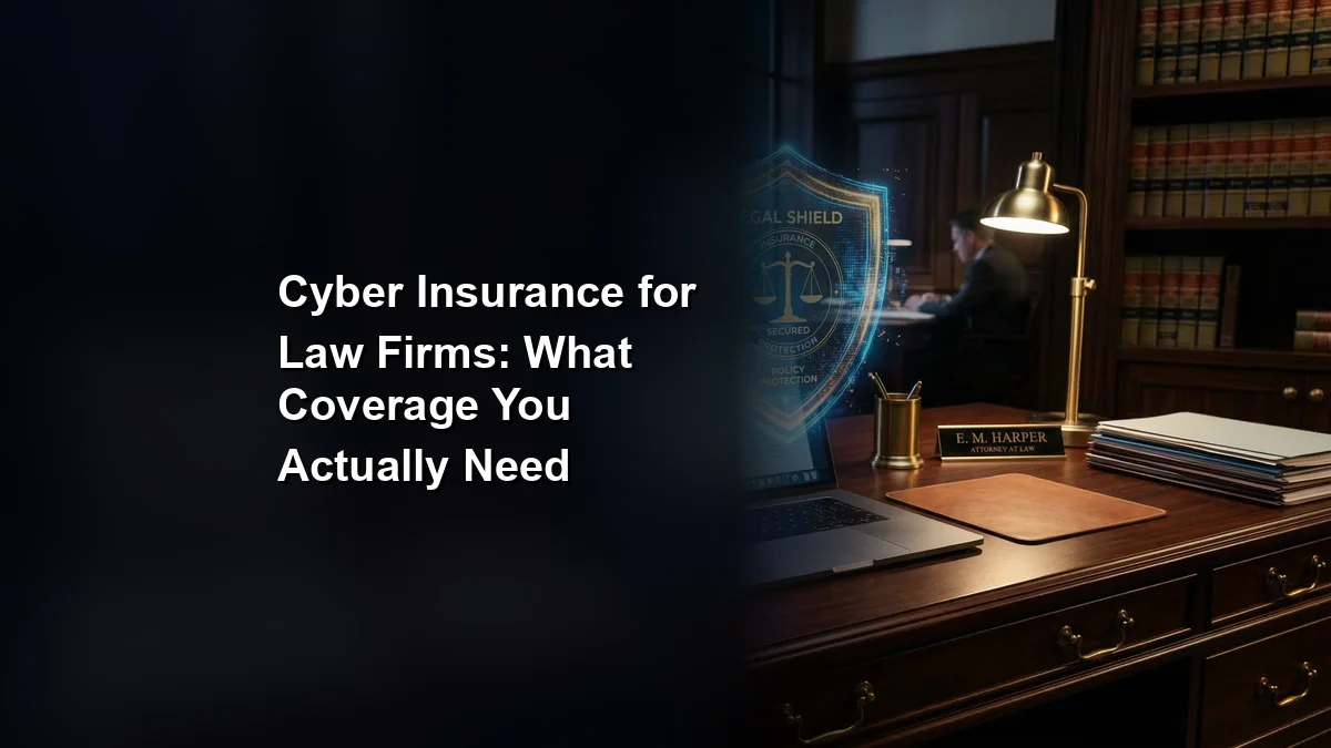 Cyber Insurance for Law Firms: What Coverage You Actually Need