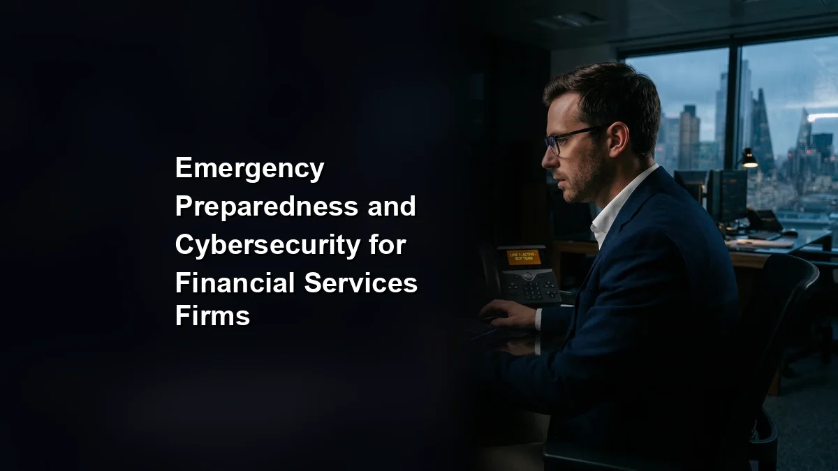 Emergency Preparedness and Cybersecurity for Financial Services Firms